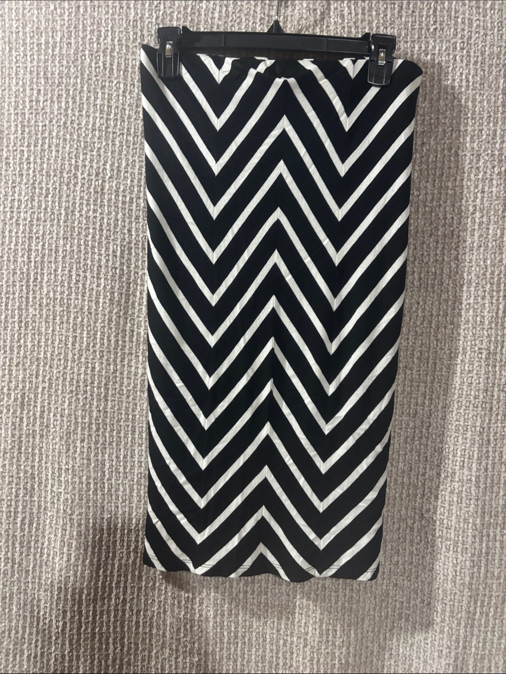 Mossimo Supply Co. Black & White Chevron Pencil Skirt